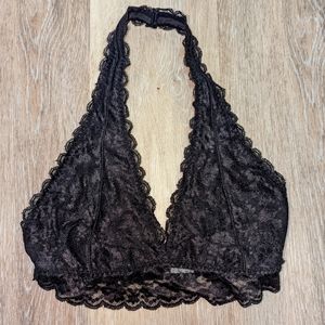 Hollister Gilly Hicks Halter Lace Black Bralette